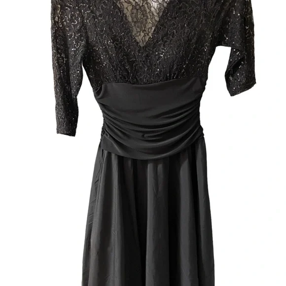 jessica howard black cocktail dress Jessica Howard | Dresses | Jessica Howard Womens Size 4p Sequin Lace Evening  Cocktail Black Dress